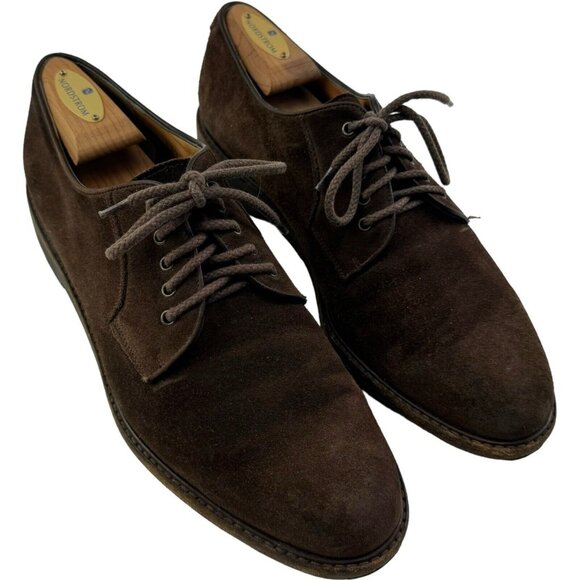 Salvatore Ferragamo Florence Brown Nubuck Leather UH 13422 Dress Shoes Size 9 D